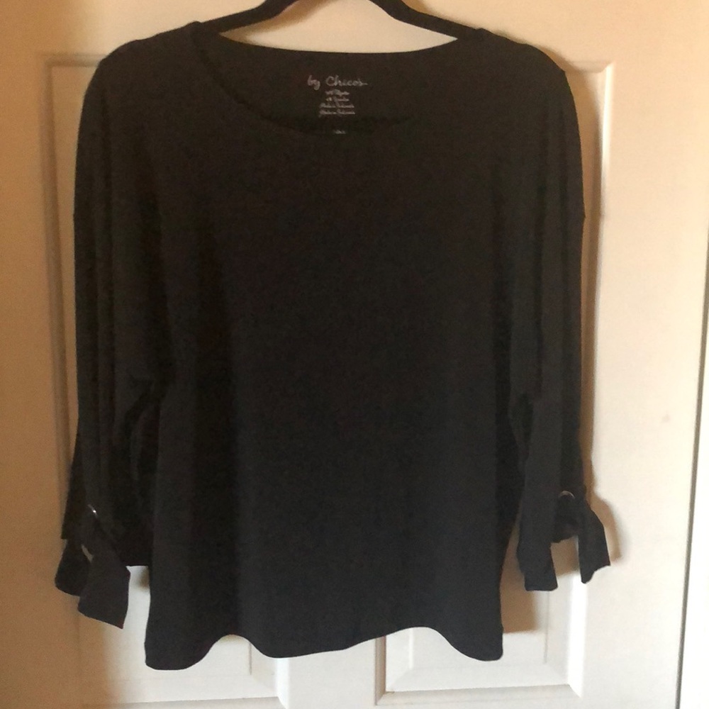 Chico pullover top with ties on sleeve